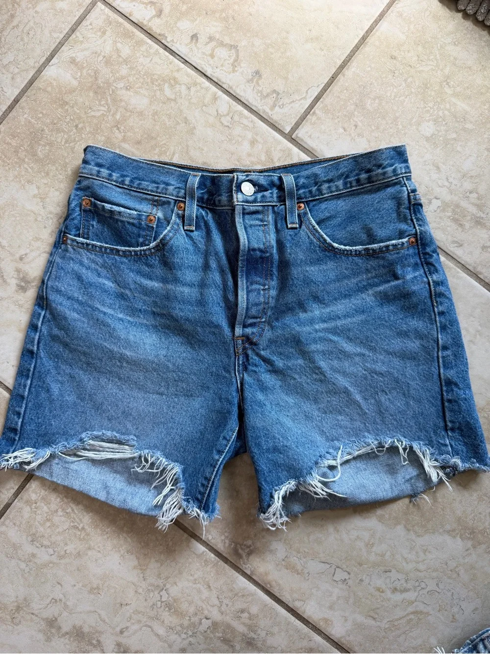 501 denim Levi Women's Cutoff Shorts